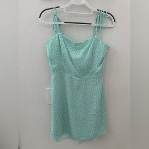 Gianni Bini Light Green Smocked Dress